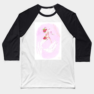 Mermaid Unicorn with a Narwhal Friend Baseball T-Shirt